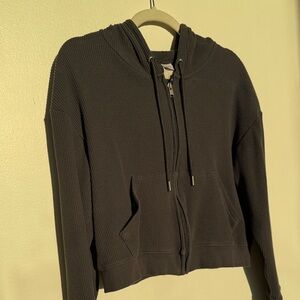 Auden Women's Grey Waffle Knit Hoodie